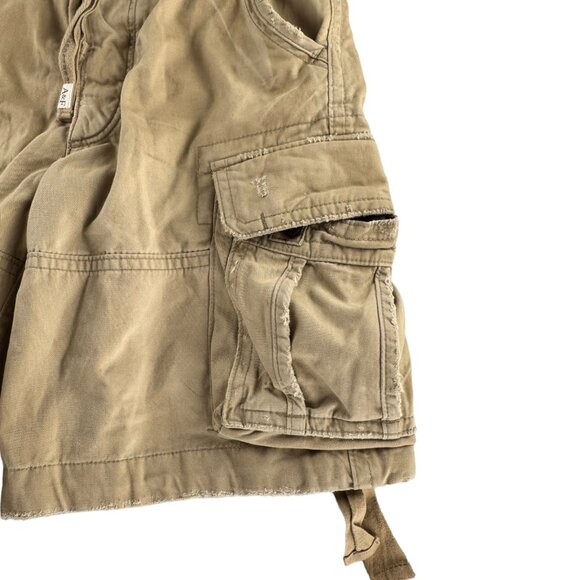 Abercrombie & Fitch Heavyweight Khaki Cargo Shorts Size 32 - Picture 8 of 11